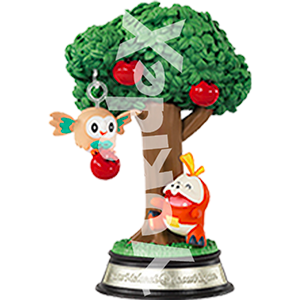 Re-Ment Swing Vignette 3 - Rowlet & Fuecoco