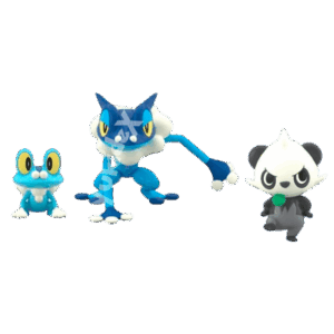 Scale World Kalos - Froakie & Frogadier & Pancham